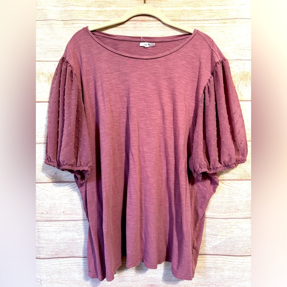 Mauve short-sleeve top